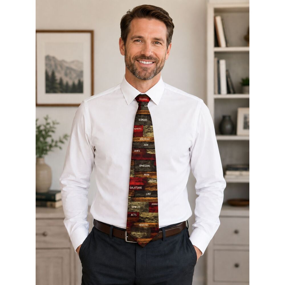 Larson 100% Silk Bible Chapters Inspirational Necktie Christian Faith Tie